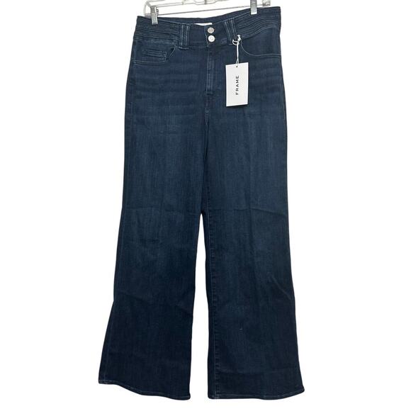 Frame women’s NWT’s Triple Binding wide leg high rise jeans. Size 32 - Picture 1 of 5